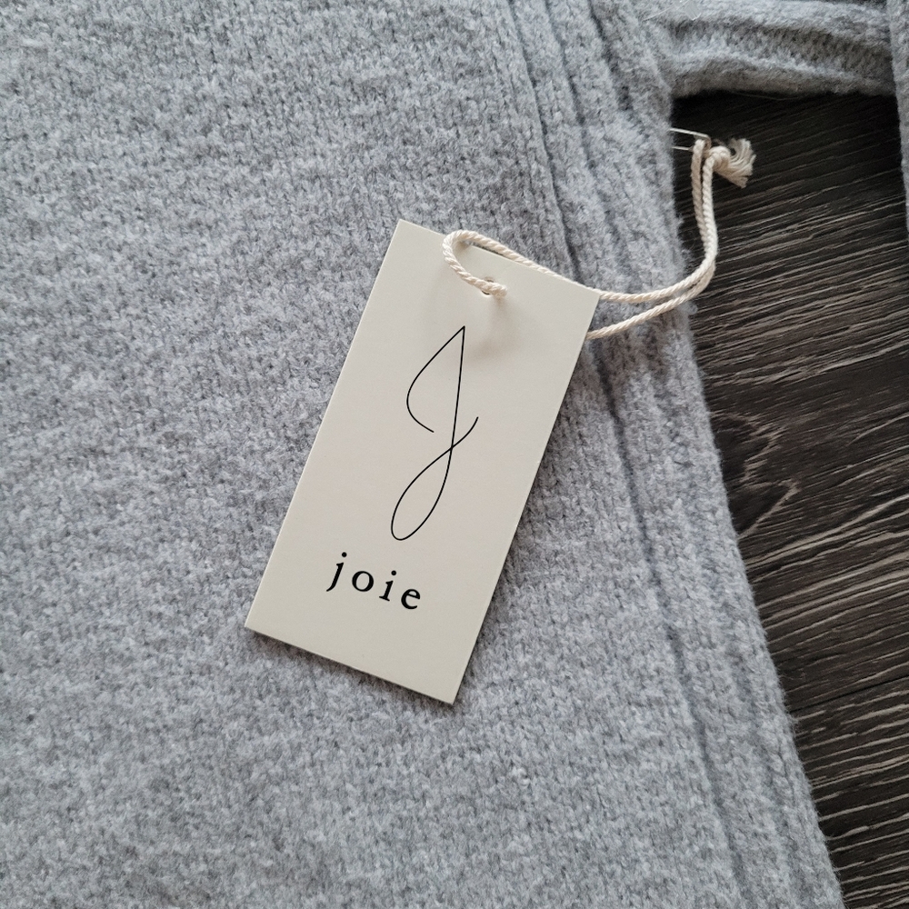 NWT Joie Supersoft Oversized Fit Sweater With A Blanket Stitch In Dove Grey Sz L - Picture 5 of 7